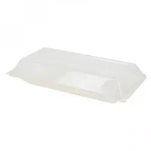 50 Uds. Tapa transparente para plato de fibra catering (26x13cm) | Ref: PW210ECODL2714