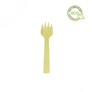 100 unidades. Mini garfo colher de madeira 10,5 cm | Ref: PW210MSPK1