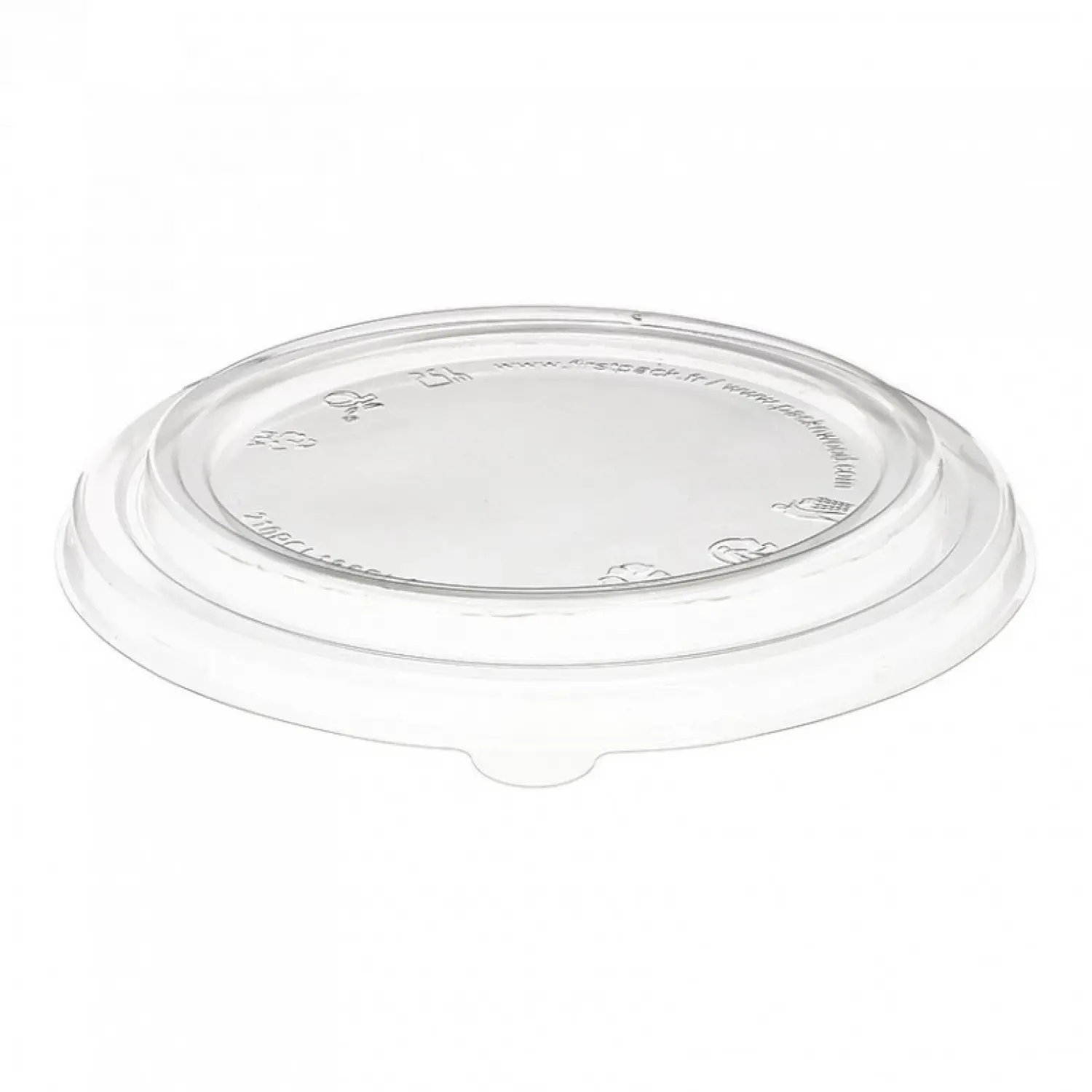 360 Uds. Tapa PLA ensaladera compostable 1300ml (18,5Ø) | Ref: PW210PCL185PLA