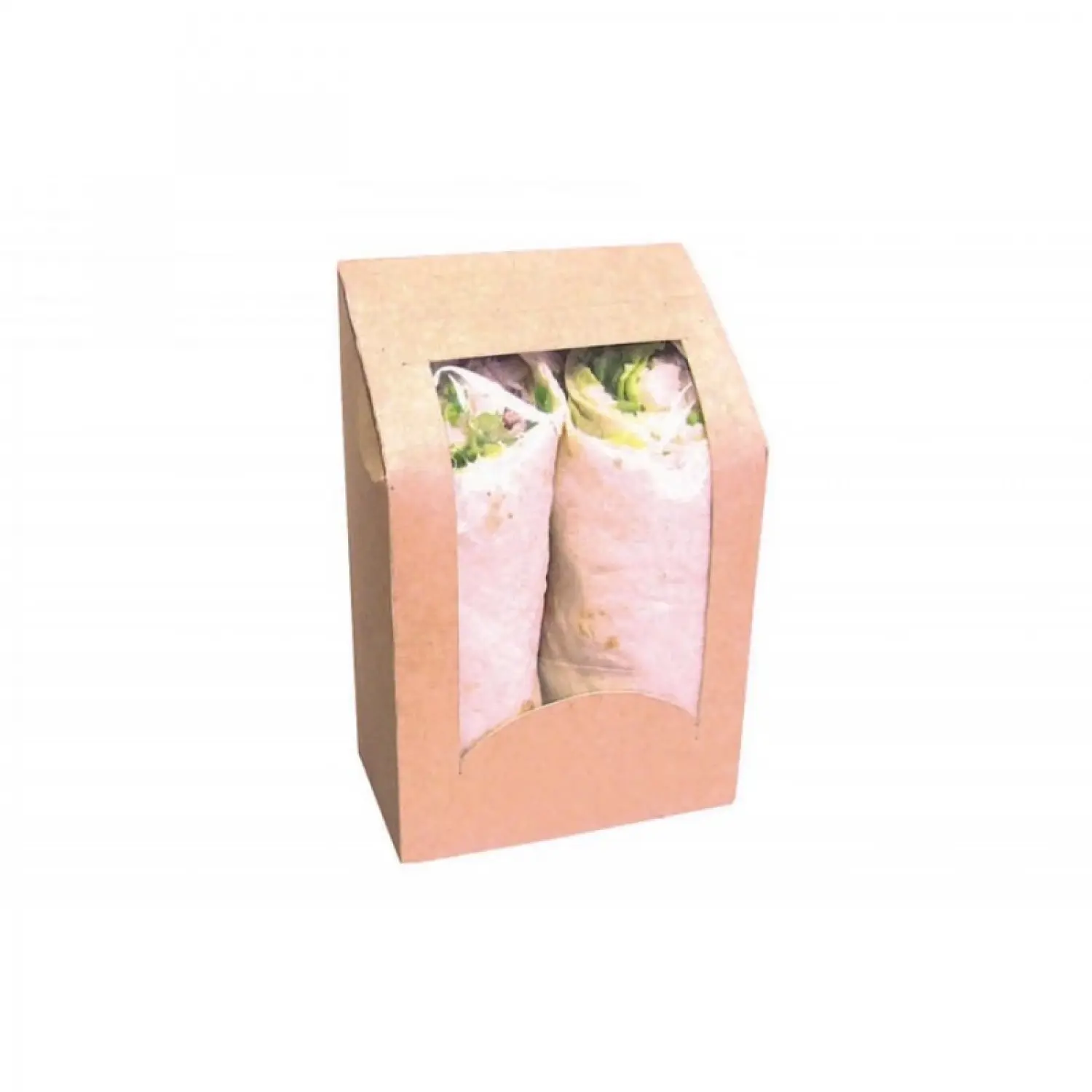 50 unidades. Embalagens para wraps e waffles pequenos brancos | Ref: PW210WRAPBTE