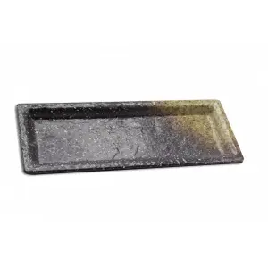 Plato rectangular pequeño 24 x 10 x 2 cm Lava (Pack de 12 unidades)