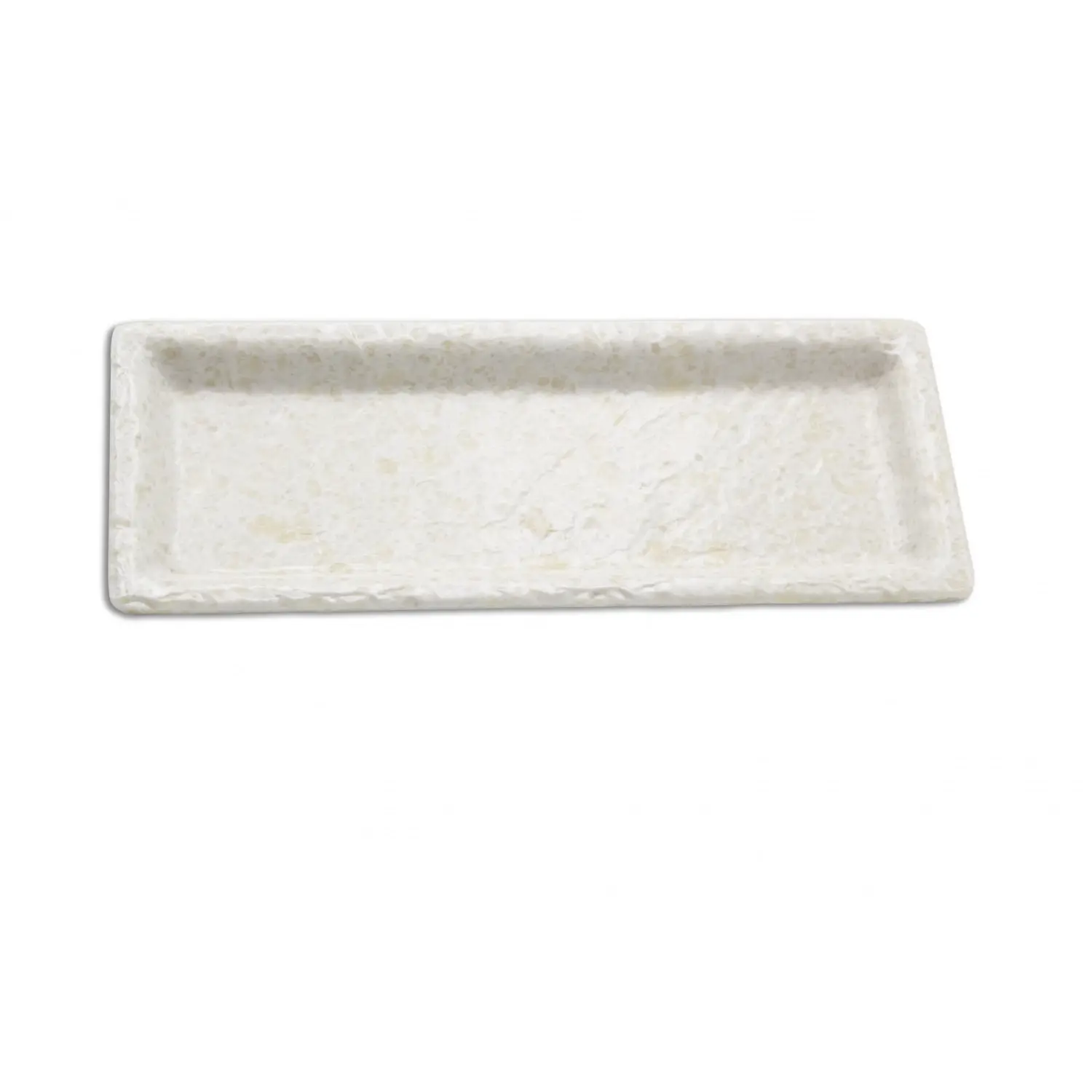 Plato rectangular pequeño 24 x 10 x 2 cm Blanco mármol (Pack de 12 unidades)