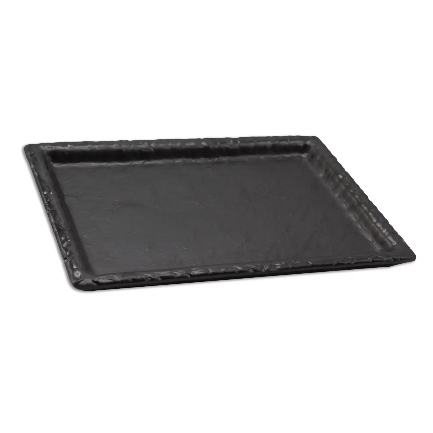 Plato rectangular grande 24,5 x 18 x 2,3 cm Negro mate (Pack de 12 unidades)