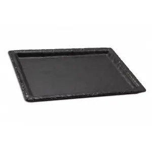 Plato rectangular grande 24,5 x 18 x 2,3 cm Negro mate (Pack de 12 unidades)