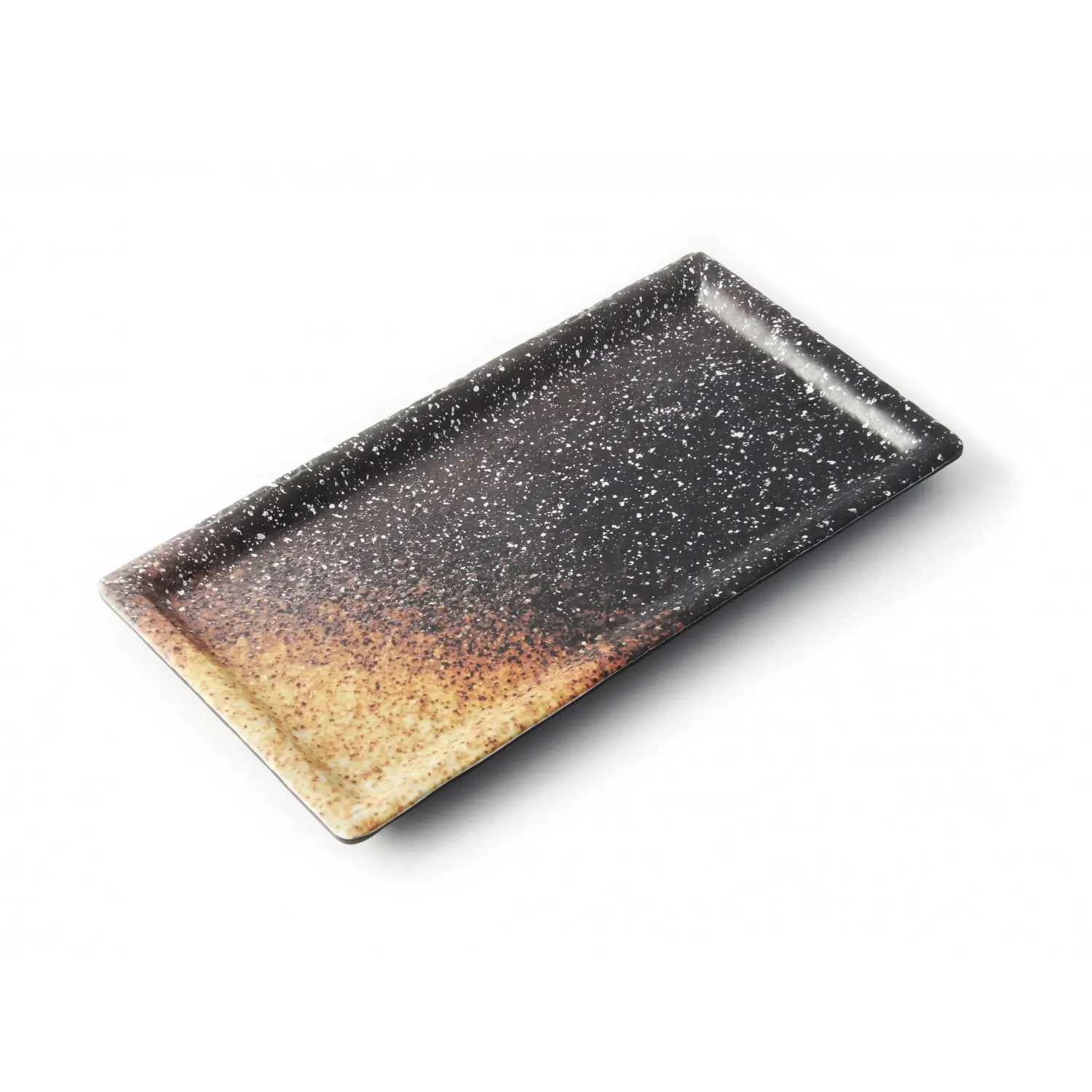 Plato rectangular mediano 28 x 14 x 1,6 cm Lava (Pack de 12 unidades)