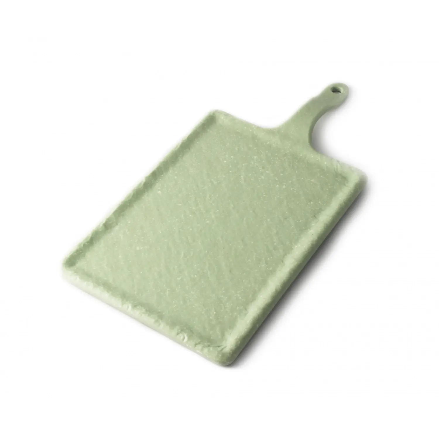 Tabla rectangular pequeña 25 x 18 cm + 12 cm asa Verde aguacate (Pack de 6 unidades)