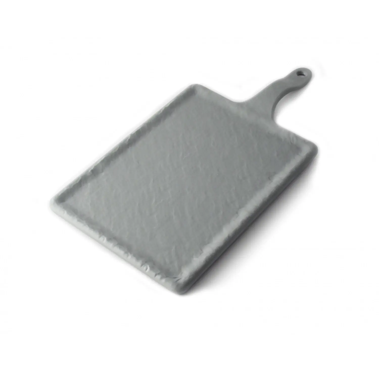 Tabla rectangular pequeña 25 x 18 cm + 12 cm asa Gris espacial (Pack de 6 unidades)