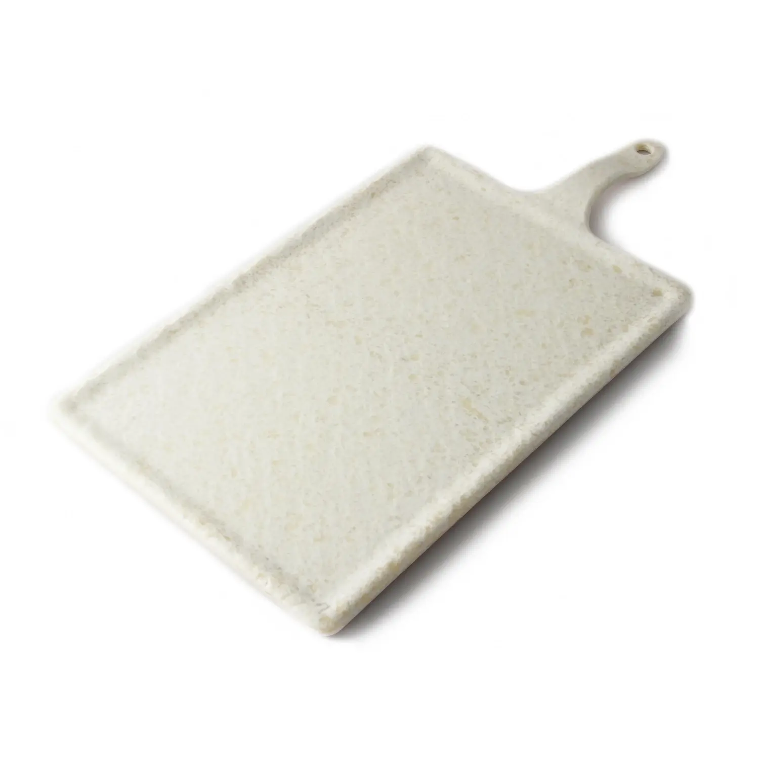 Tabla rectangular grande 33 x 22 cm + 12 cm asa Blanco mármol (Pack de 6 unidades)