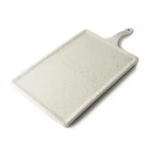 Tabla rectangular grande 33 x 22 cm + 12 cm asa Blanco mármol (Pack de 6 unidades)