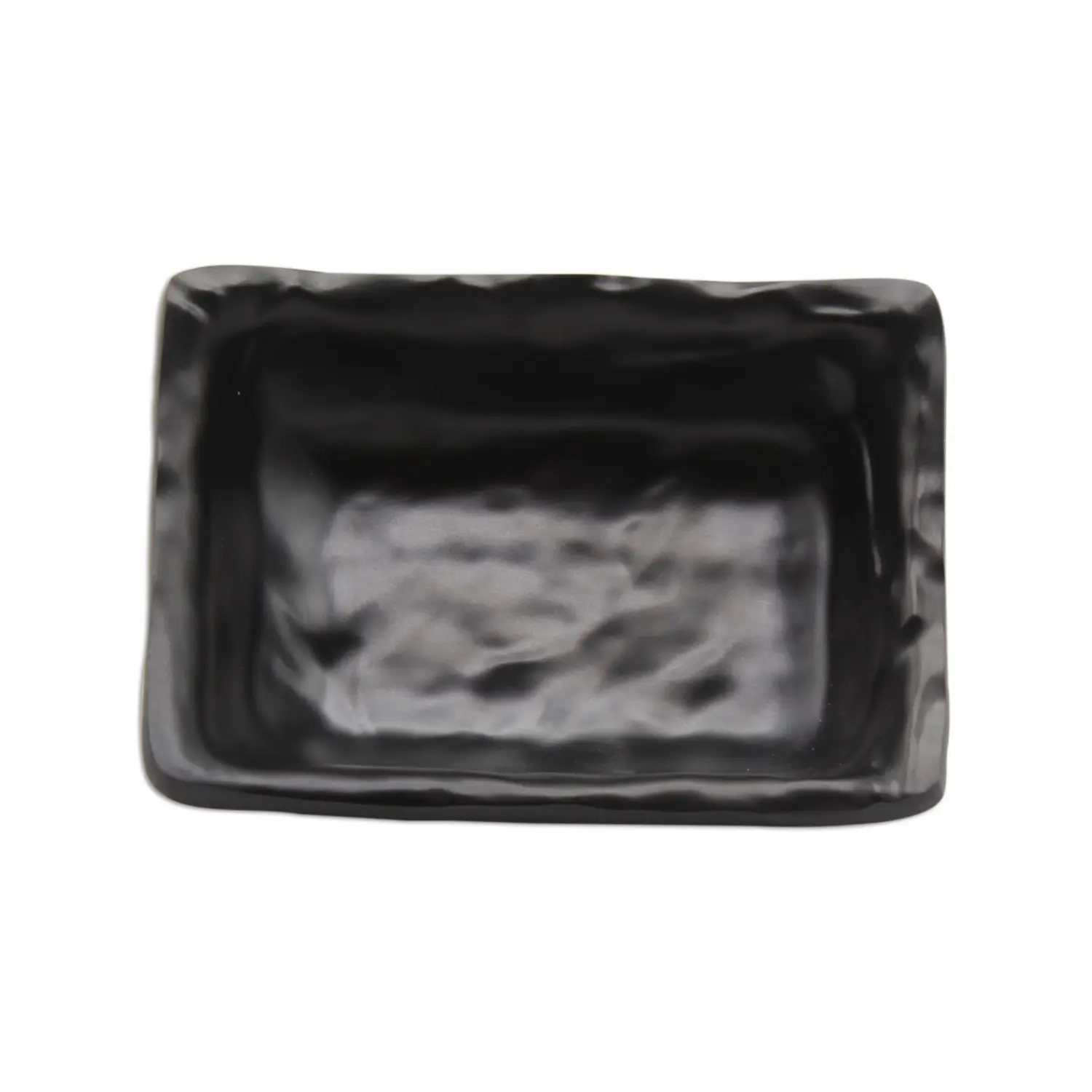 Platillo rectangular pequeño 9 x 7 x 2,5 cm Negro mate (Pack de 24 unidades)