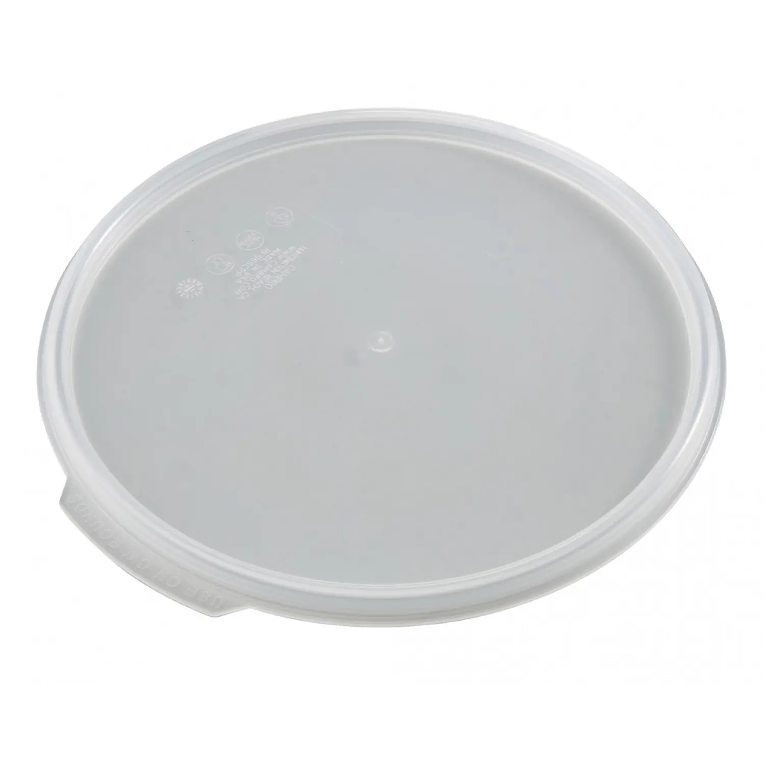 TAPA con junta para recipientes redondos (no incluido) de 5,7 l. y 7,6 l. 25,2 x 25,2 cm Polipropileno Blanco translúcido