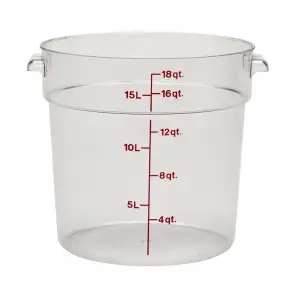 RECIPIENTE REDONDO 17,2 L 37,8 x 37,8 cm Transparente (Tapa no incluida)