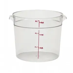 RECIPIENTE REDONDO 5,7 L 25,2 x 25,2 cm Transparente (Tapa no incluida)