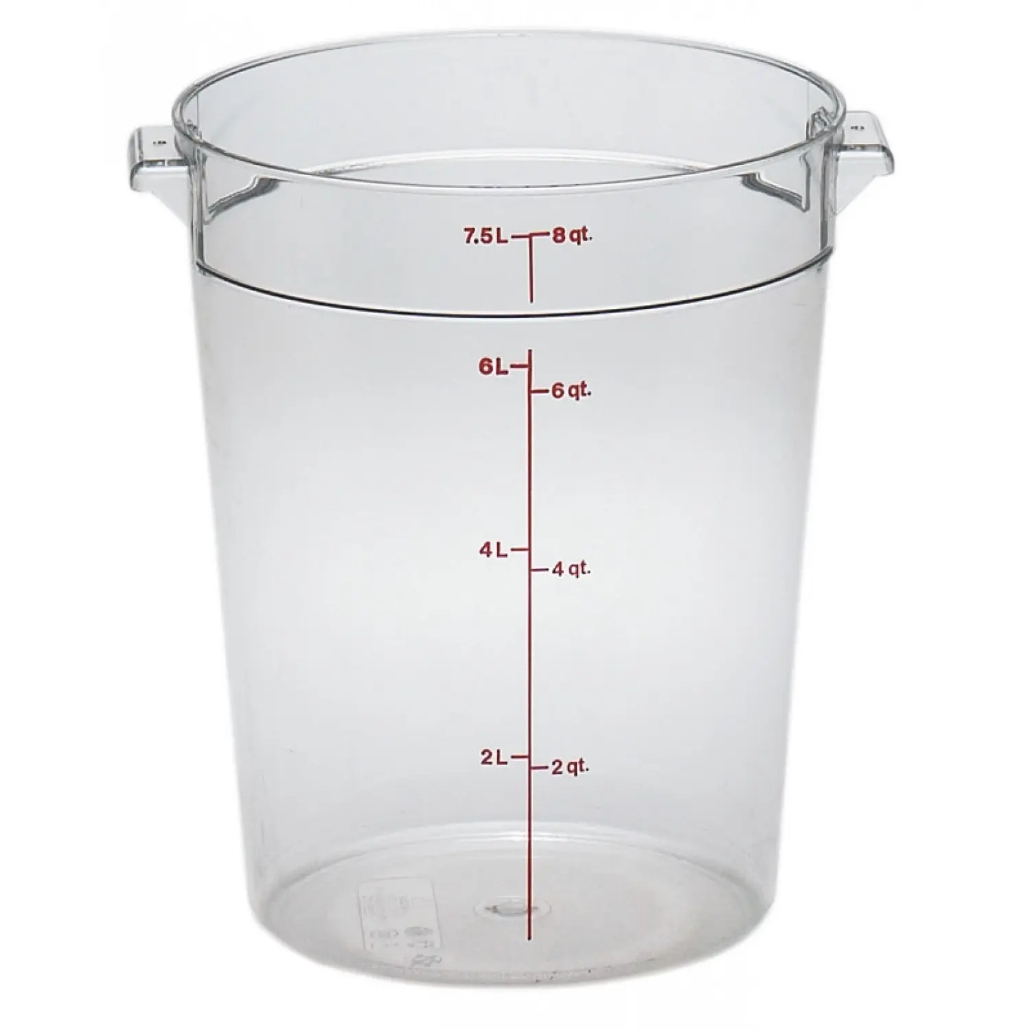 RECIPIENTE REDONDO 7,6 L 25,2 x 25,2 cm Transparente (Tapa no incluida)