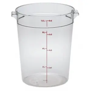 RECIPIENTE REDONDO 7,6 L 25,2 x 25,2 cm Transparente (Tapa no incluida)