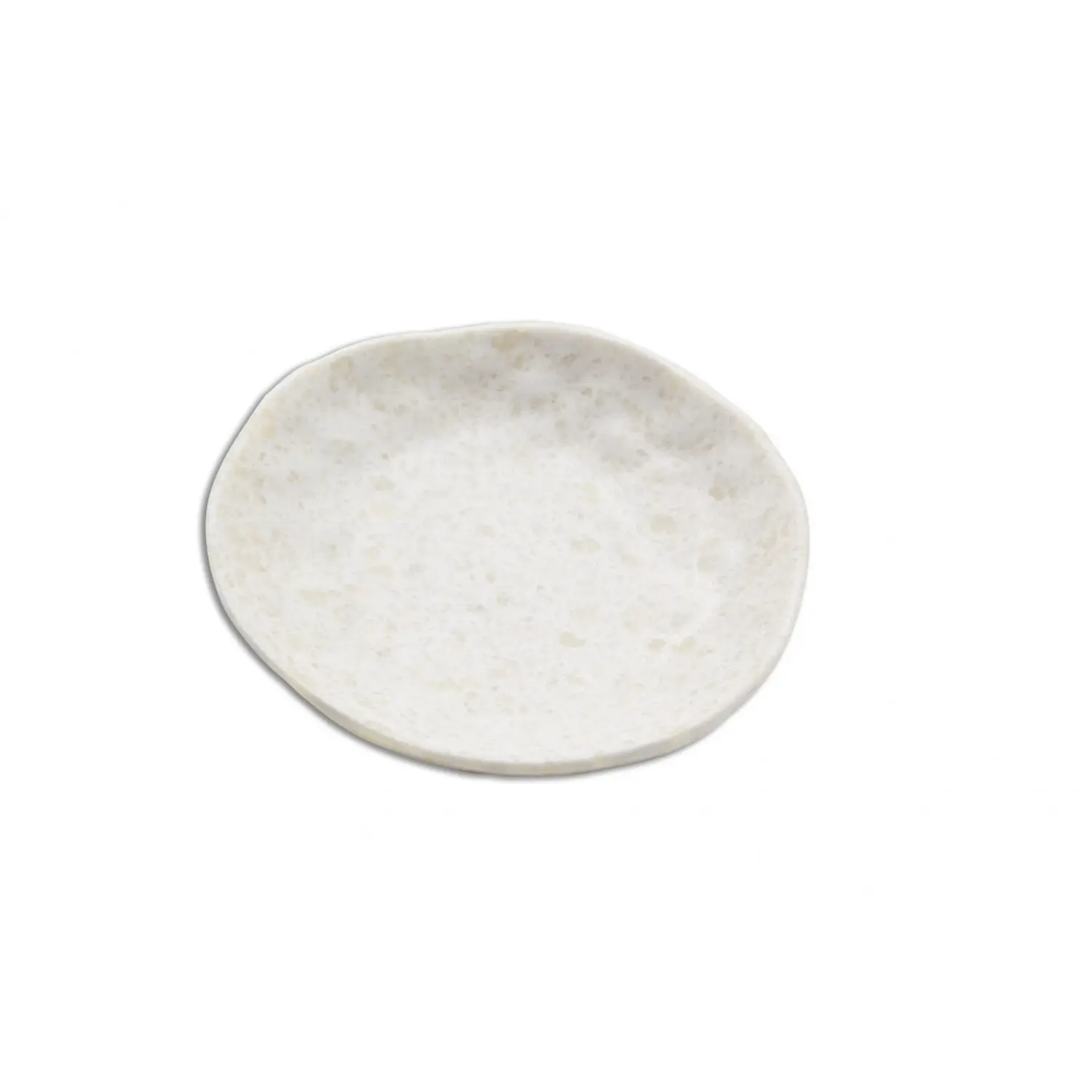Platillo redondo 14 cm de Ø x 2,7 de alto Blanco mármol (Pack de 12 unidades)