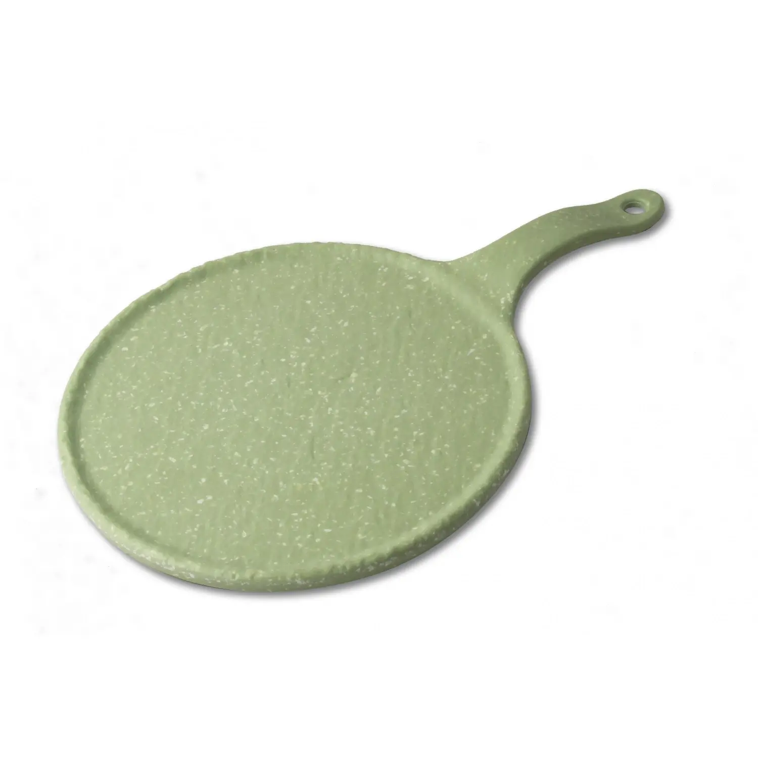 Tabla redonda pequeña 20 cm Ø + 10 cm asa Verde aguacate (Pack de 6 unidades)
