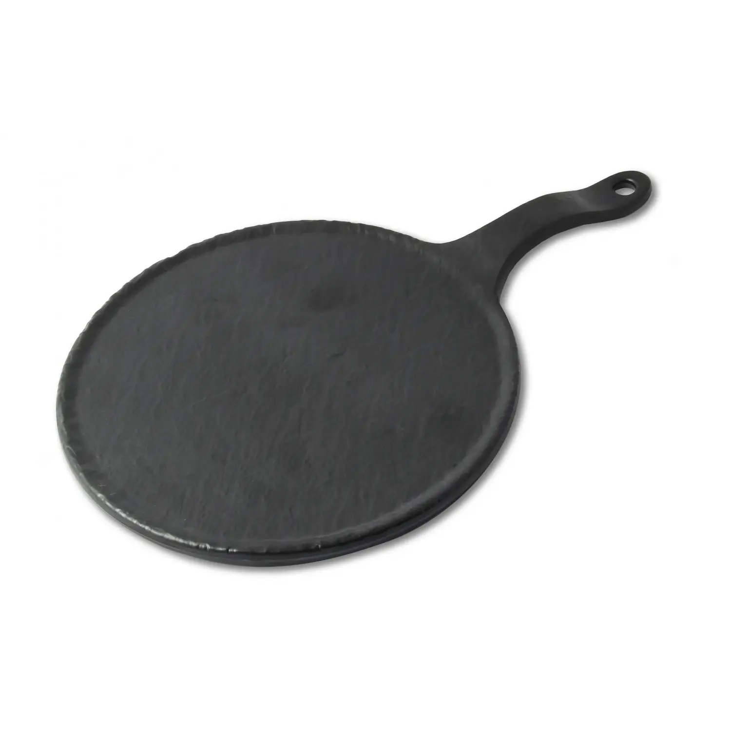 Tabla redonda pequeña 20 cm Ø + 10 cm asa Negro mate (Pack de 6 unidades)