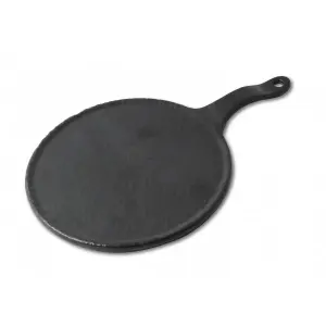 Tabla redonda pequeña 20 cm Ø + 10 cm asa Negro mate (Pack de 6 unidades)