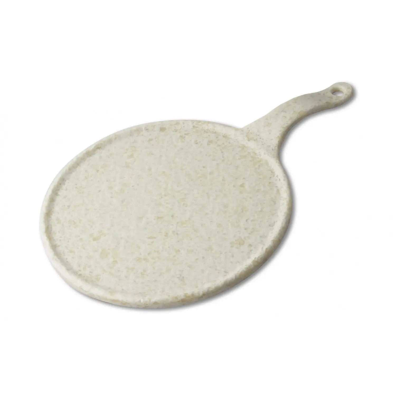 Tabla redonda pequeña 20 cm Ø + 10 cm asa Blanco mármol (Pack de 6 unidades)