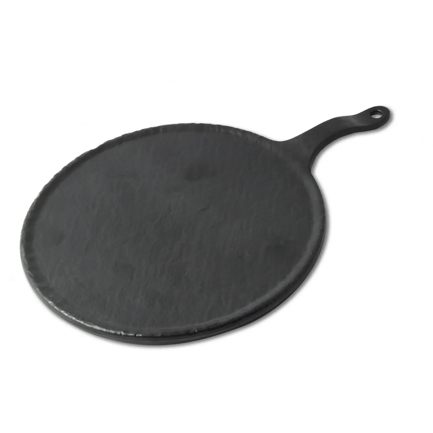 Tabla redonda grande 27 cm Ø + 10 cm asa Negro mate (Pack de 6 unidades)