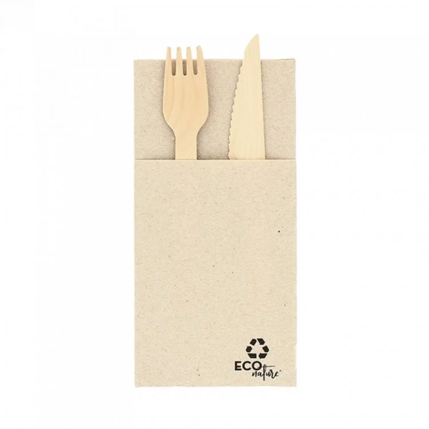 960 Uds. Servilleta kanguro portacubiertos eco kraft 40x40 | Ref: SER002