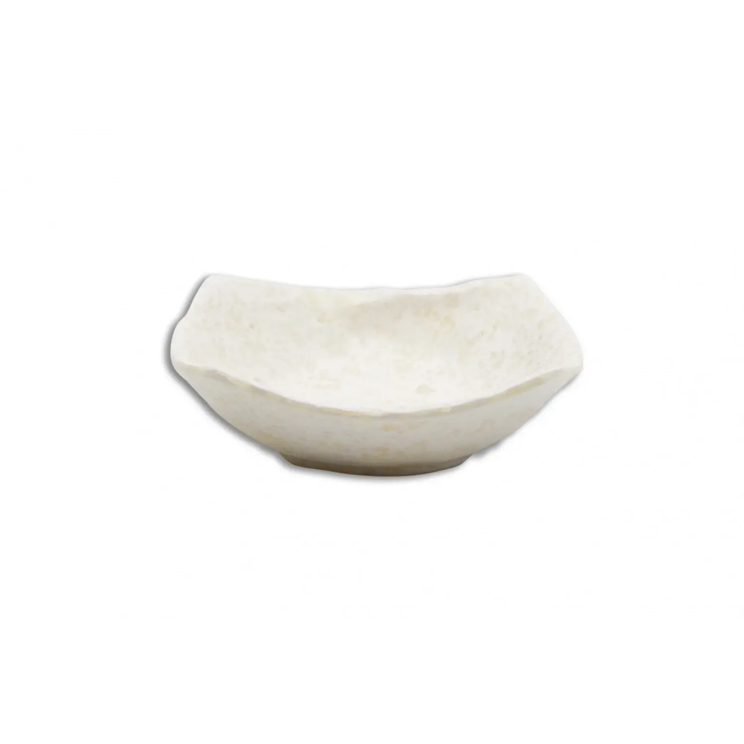 Cuenco mini "Hoja" 8,7 cm de Ø x 3 cm de alto Blanco mármol (Pack de 24 unidades)