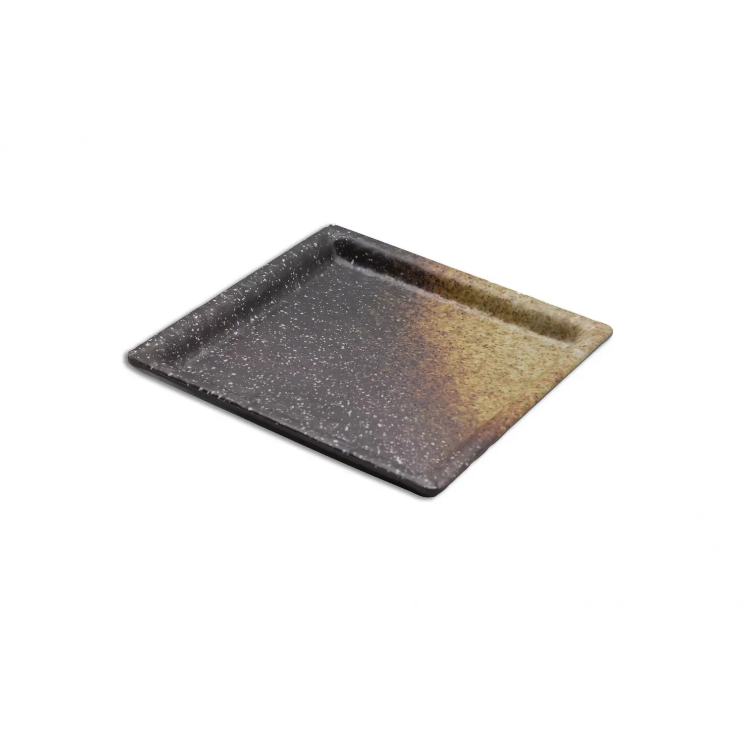 Plato cuadrado pequeño 14 x 14 x 2 cm Lava (Pack de 24 unidades)