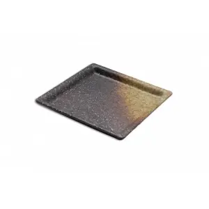 Plato cuadrado pequeño 14 x 14 x 2 cm Lava (Pack de 24 unidades)