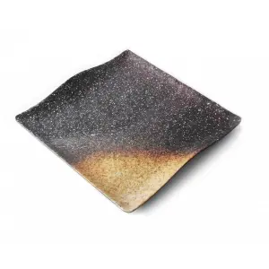 Plato cuadrado con borde ondeado 28 x 28 x 2,5 cm Lava (Pack de 6 unidades)