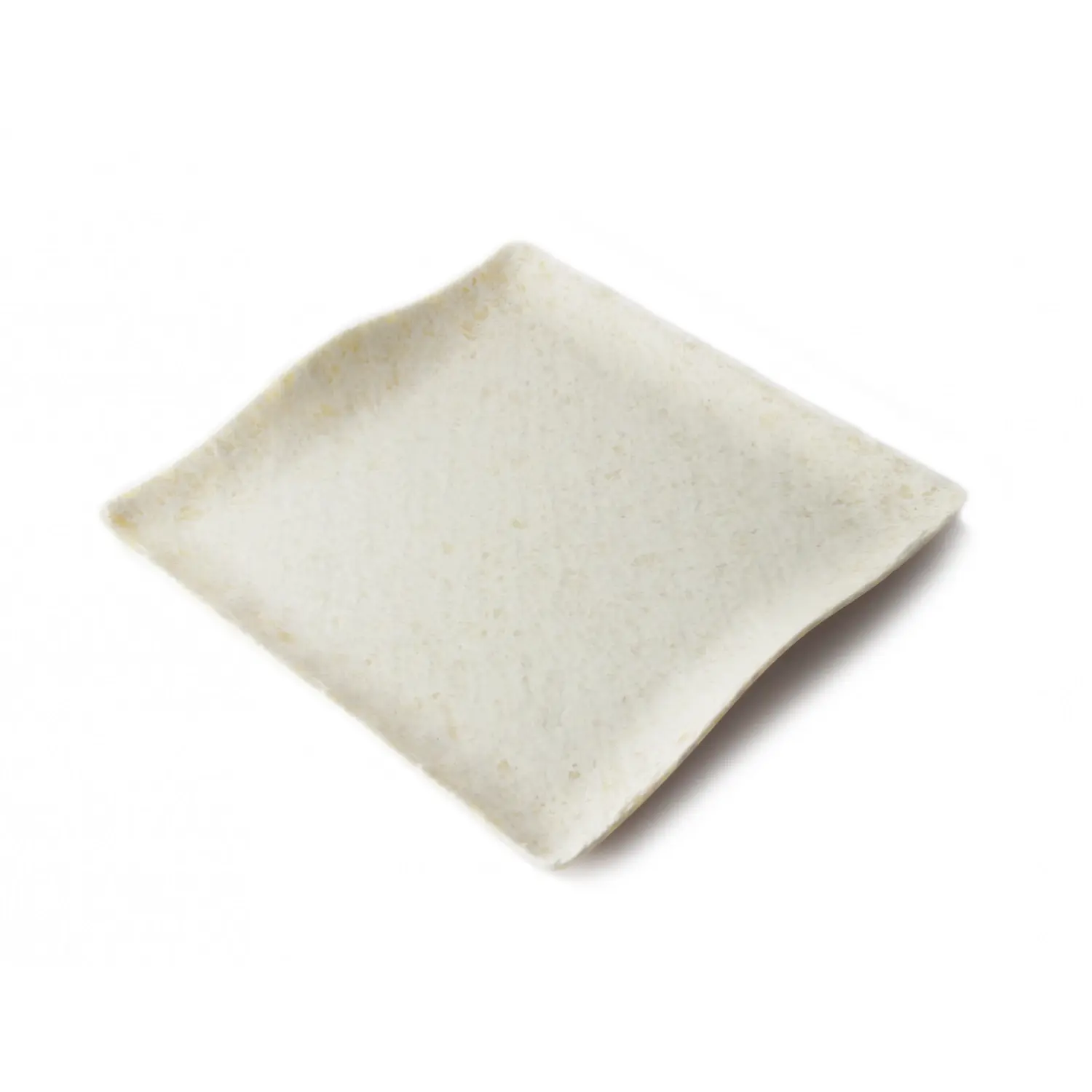 Plato cuadrado con borde ondeado 28 x 28 x 2,5 cm Blanco mármol (Pack de 6 unidades)