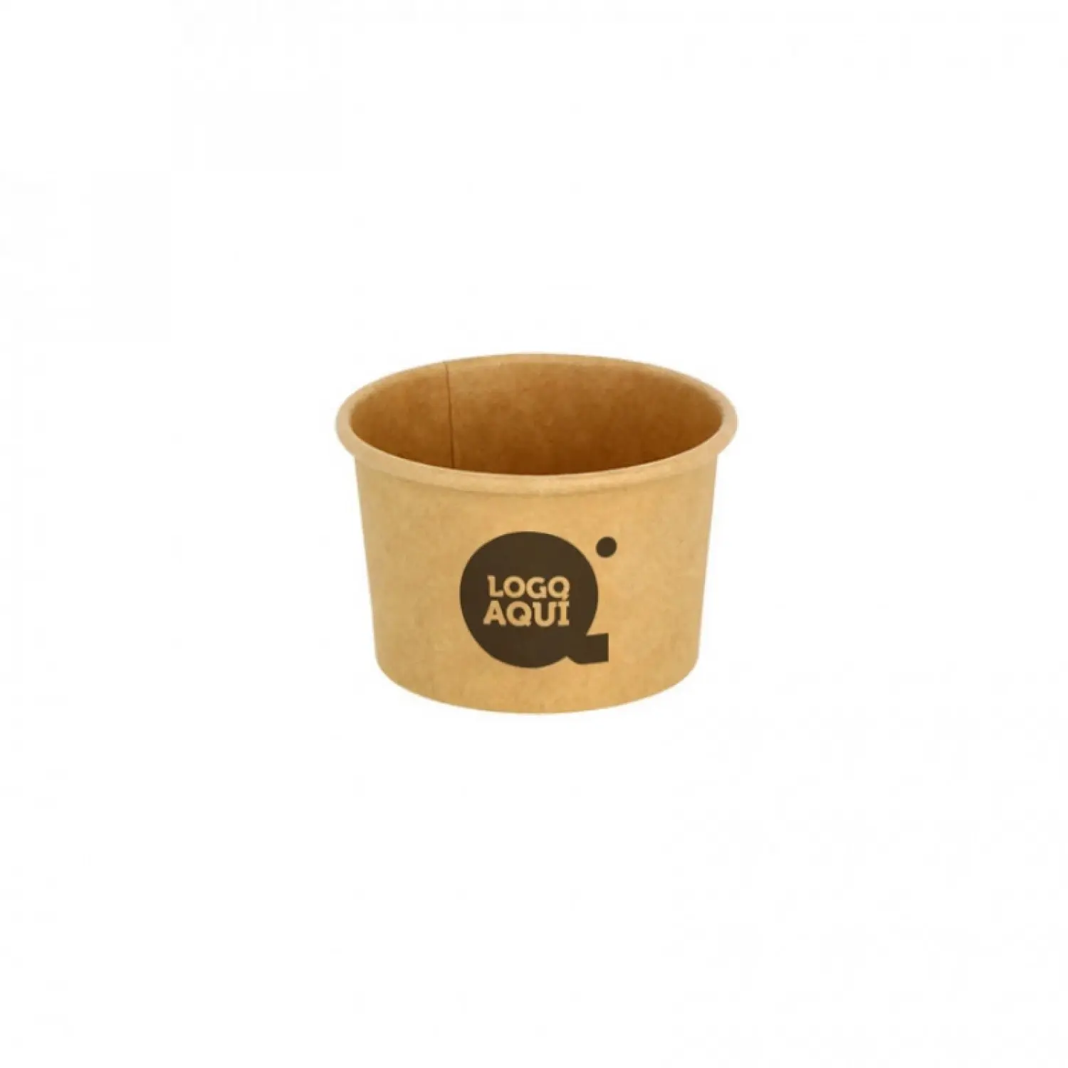 Tarrina para salsas cartón ECO kraft (70ml) Personalizada 1 Tinta