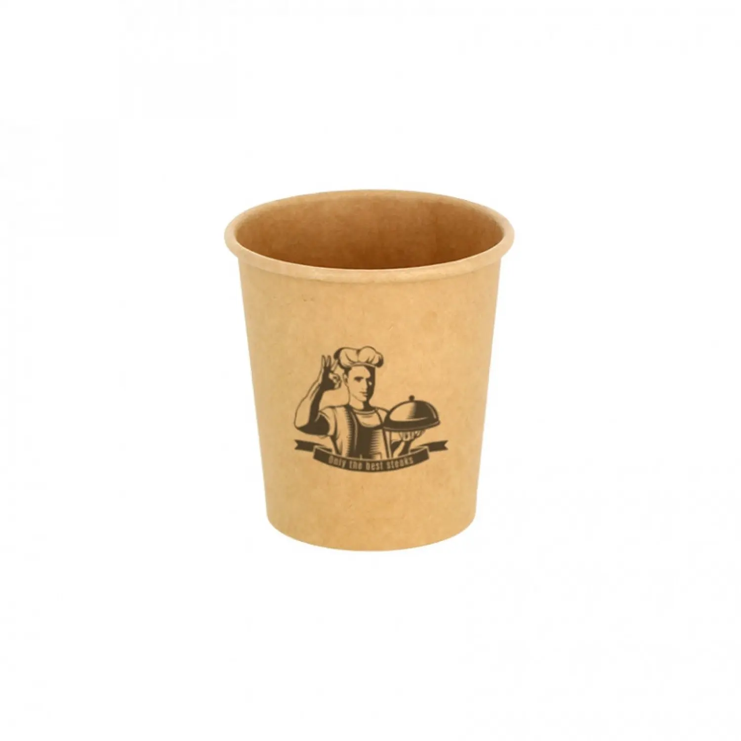 Containers for sauces made of ECO kraft cardboard with a capacity of 120ml (4oz).