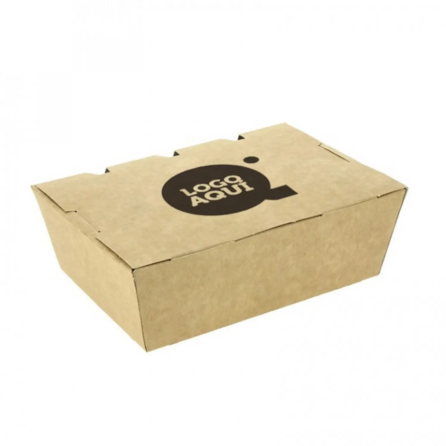 Envase para raciones de fritos y sándwiches (1400cc) Personalizado 1 Tinta