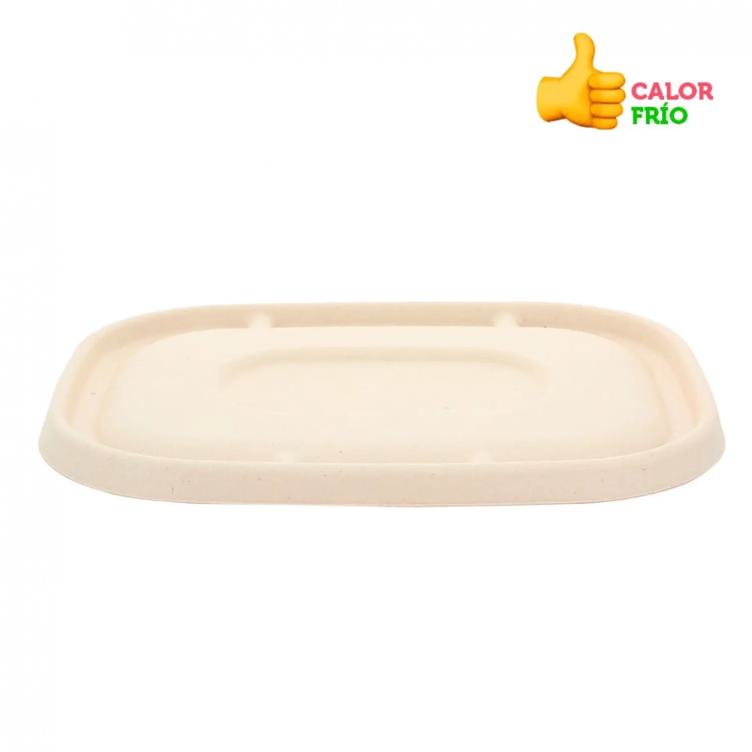 50 Uds. Tapa hermética para envases biodegradables fibra kraft 850, 1100 y 1300cc | Ref: TAP046