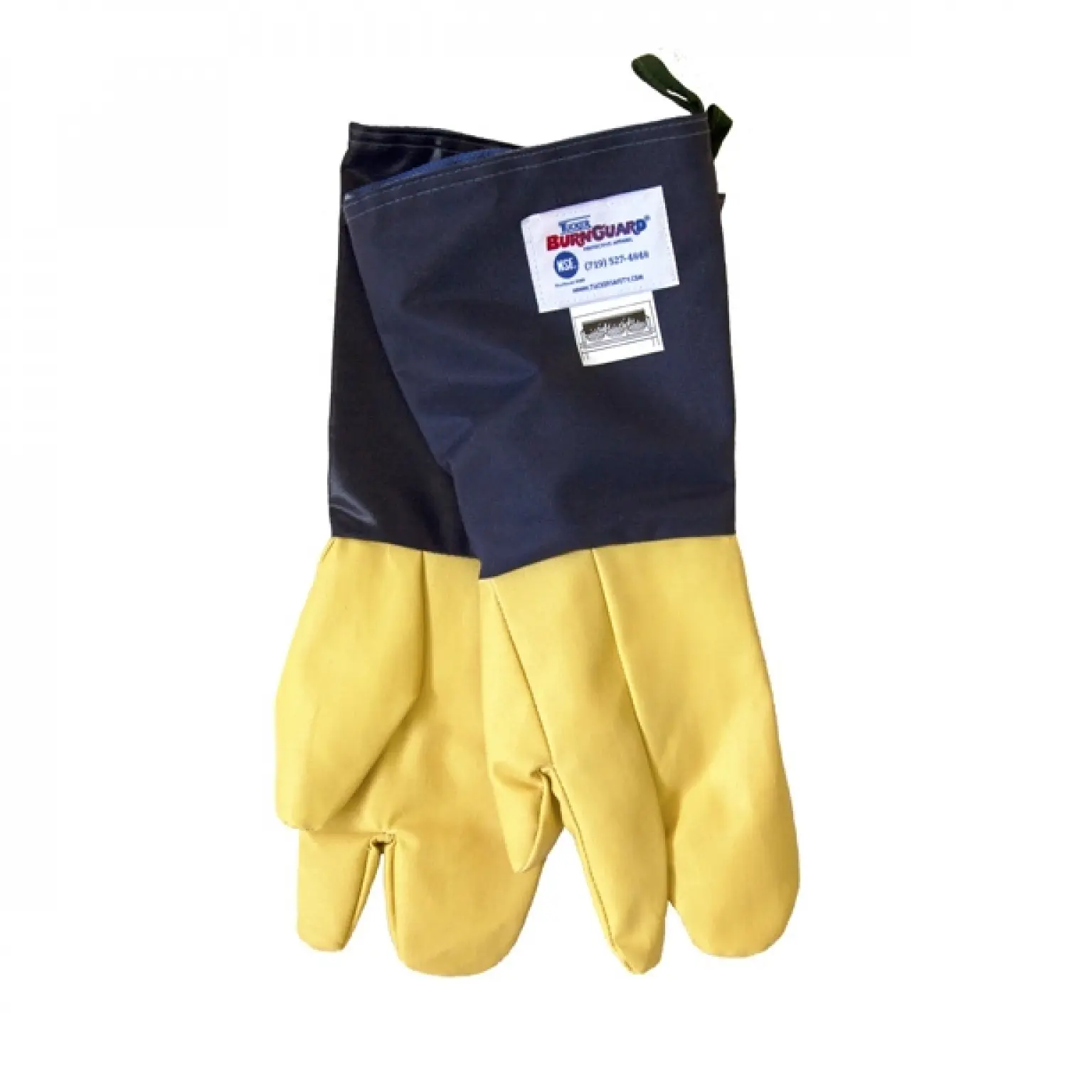 Par de guantes de alta temperatura Quickclean 3 dedos Kevlar 46 x 25 x 5 cm Azul/Amarillo