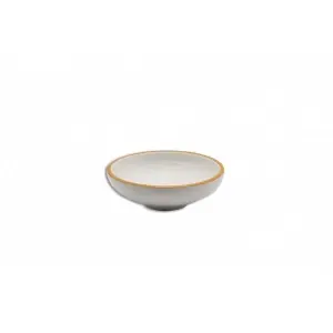 Bol pequeño 15 Ø cm x 5 cm alt. Blanco con borde naranja (Pack de 6 unidades)
