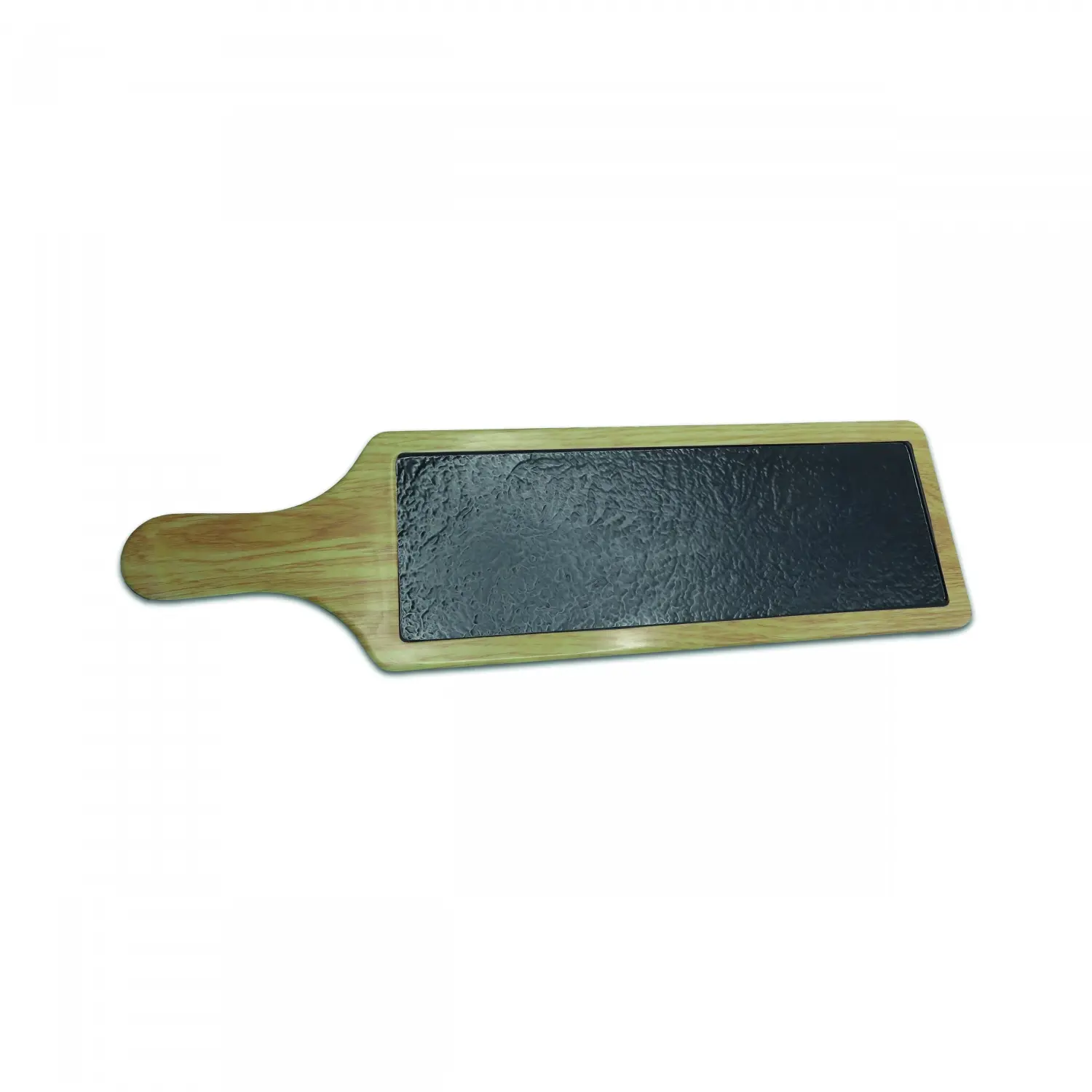 Pala rectangular de presentacion 1 comp. 45x13 cm Madera/Negro (Pack de 6 unidades)