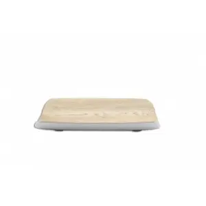 Bandeja rectangular GN 1/4 con bordes elevados 26 x 16 x 4 cm Madera/Blanco (Pack de 6 unidades)