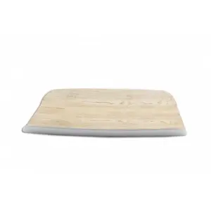 Bandeja rectangular GN 1/2 con bordes elevados 32 x 25 x 4 cm Madera/Blanco (Pack de 6 unidades)